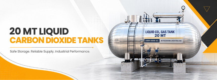 20 MT Liquid Carbon Dioxide Tanks by Global Refrigeration and Equipments